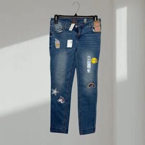 NWT Justice Simply Low Jegging Denim with Patches (Girls’ 8)